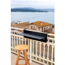 Katlanabilir Balkon Masası 120X30 cm Siyah