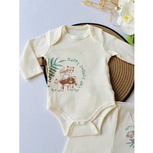 Manşetli Pantolon Çıtçıtlı Body- Bebek Alt Üst Takım