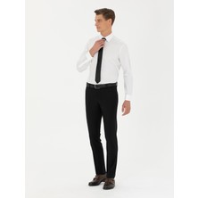 Cacharel Erkek Siyah Slim Fit Yün Karışımlı Kumaş Pantolon 50270140-VR046