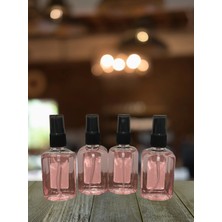 Ervo Group Ticaret 50 ml Kare Pet Beyaz Sprey Fısfıslı  Kolonya Şişesi 20 Adet