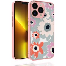 Maks Technology iPhone 13 Pro Max Uyumlu Desenli Kamera Korumalı Parlak Mkst Nora Kapak-No5