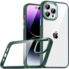 Maks Technology iPhone 14 Pro Max Uyumlu Mkst Flora Kapak-Yeşil
