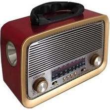 Ataşbey RT-301 Kırmızı Nostaljik Görünümlü Bluetoothlu Usb-Sd Card Mp3 Çalar Radyo Müzik