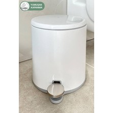 Primanova Cigo Pedallı Çöp Kovası Beyaz İç Kısım Gri M-E41-01-07