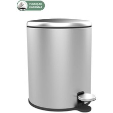 Primanova Cigo Pedallı Çöp Kovası  Paslanmaz Mat İç Kısım Siyah M-E41-30-06