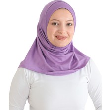 Spor Başörtüsü Kadın Hazır Giyim Türban Viskon Eşarp Şal - Lila