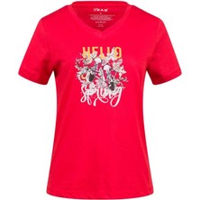 2AS Alone Baskılı V Yaka Kadın T-Shirt 402