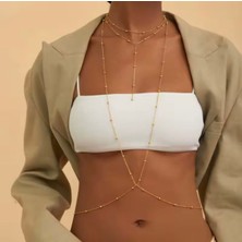 Kolye ve Vücut Zincir Set Çelik Kararmaz