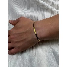 Gold Erkek Zincir Bileklik Kadın Paslanmaz Çelik Renk Atmaz Unısex Kararmaz Çelik Bileklik