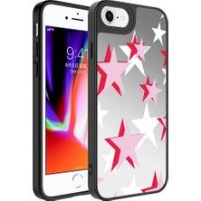 Maks Technology iPhone 7 Plus Uyumlu Aynalı Desenli Kamera Korumalı Parlak Mkst Mirror Kapak-Yıldız