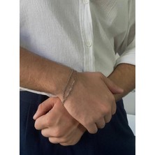 Ayna Erkek İnce Kadın Zincir Bileklik Paslanmaz Çelik Unısex Kararmaz Renk Atmaz
