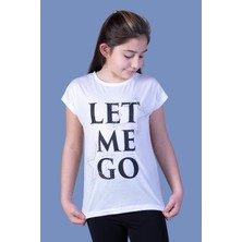 Toontoy Kız Çocuk Let Me Go Baskılı Tişört