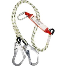 Çift Bacaklı Şok Emicili Lanyard Büyük Kancalı