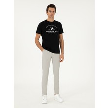 Cacharel Erkek Taş Slim Fit Beli Lastikli Esnek Kanvas Pantolon 50306188-VR049