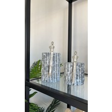 Gümüş Düşünen Adam Sky Blue Patlatma Mermer
