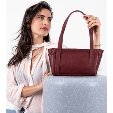 Kadın Hakiki Deri Omuz Çantası Minimalist Tasarım, Ayarlanabilir Uzun Askılı, Yumuşak Deri