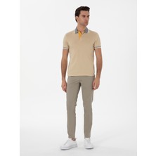 Cacharel Erkek Yeşil Slim Fit Pamuk Karışımlı Kanvas Pantolon 50298899-VR054