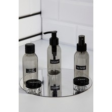 Homence Seyahat Seti- Plastik Seyahat Boy 100ML Füme Şişe ve Kavanoz 5'li Çantalı Seyahat Kiti