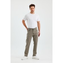 Erkek Regular Fit Geniş Paça Yüksek Bel Casual Kot Pantolon