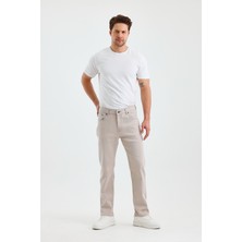Erkek Regular Fit Geniş Paça Yüksek Bel Casual Kot Pantolon