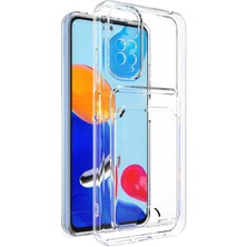 Xiaomi Uyumlu  Redmi Note 11 Pro 5g Kılıf Kartlıklı Şeffaf Zore Setra Clear Silikon Kapak