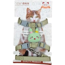 Kedi Gezdirme Tasma Takımı Uzun Sevk Kayışlı Kaçış Önleyici - Kedi Tasması Göğüs Tasma Pembe-Battal Standart