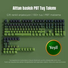 Mekanik Klavye Keycaps Seti- 130 Tuş Pbt Çift Baskılı-Alttan Baskılı Gradyen Renkli