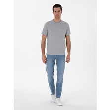 Cacharel Erkek Açık Mavi Slim Fit Pamuk Karışımlı Jean Pantolon 50298866-VR003