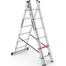 Çağsan TRIOCOMBI 3x6 Basamaklı Üç Parçalı Çok Amaçlı Merdiven (TS6160)