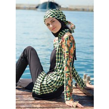 Mayovera Fit Yeşil Çiçekli Mayo Üstü