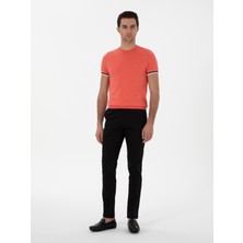 Cacharel Erkek Siyah Slim Fit Pamuk Karışımlı Kanvas Pantolon 50298899-VR046