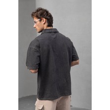 Oversize Yarım Fermuarlı T-Shirt