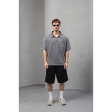 Oversize Yarım Fermuarlı T-Shirt