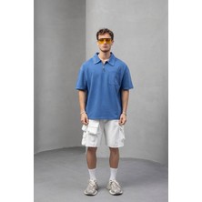 Oversize Yarım Fermuarlı T-Shirt