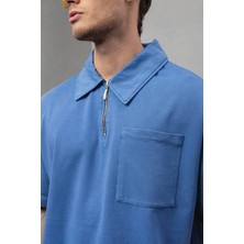 Oversize Yarım Fermuarlı T-Shirt
