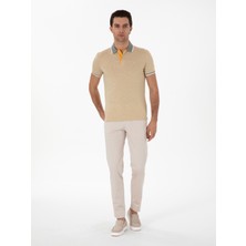 Cacharel Erkek Bej Slim Fit Pamuk Karışımlı Kanvas Pantolon 50298899-VR011