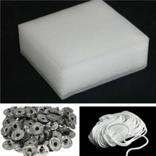 Avantaj Paket Parafin-Balmumu Marka-1kg- Fitil 5mt- Çıt Çıt 50 Ad, Dekoratif Mum Yapımı Seti