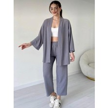 Gri Kimono Takım