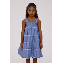 Bg Store Kız Çocuk Mavi Elbise