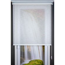 Beyaz Moon Serisi ( MOON1000 ) Metal Kasa Saydam Screen Kumaş Stor Perde