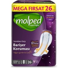 Nessiworld  Molped Süpernight Süper Gece Ped 26 Adet