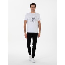 Cacharel Erkek Siyah Slim Fit Pamuk Karışımlı Jean Pantolon 50304088-VR046