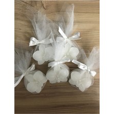 Tül ile Süslenmiş 50 Adet Orkide Mum Düğün, Nişan, Nikah, Kına, Sünnet, Doğum,