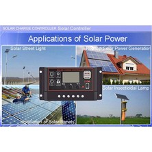 Ruseaao 100A Güneş Şarj Kontrol Cihazı Güneş Paneli Kontrol Cihazı (Yurt Dışından)