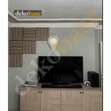 Meşe (10 ADET) 40X40CM Yeni Nesil Akustik Ahşap Duvar Paneli