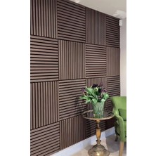 Ceviz (10 ADET) 40X40CM Yeni Nesil Akustik Ahşap Duvar Paneli