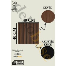 Ceviz (10 ADET) 40X40CM Yeni Nesil Akustik Ahşap Duvar Paneli