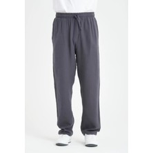 Hafif ve Rahat Müslin Baggy Erkek Pantolon - Füme