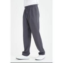 Hafif ve Rahat Müslin Baggy Erkek Pantolon - Füme