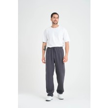 Hafif ve Rahat Müslin Baggy Erkek Pantolon - Füme
